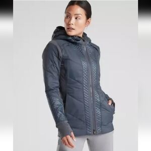 ATHLETA Rock Ridge Primaloft Jacket Astronomy Grey Blue. Size XS